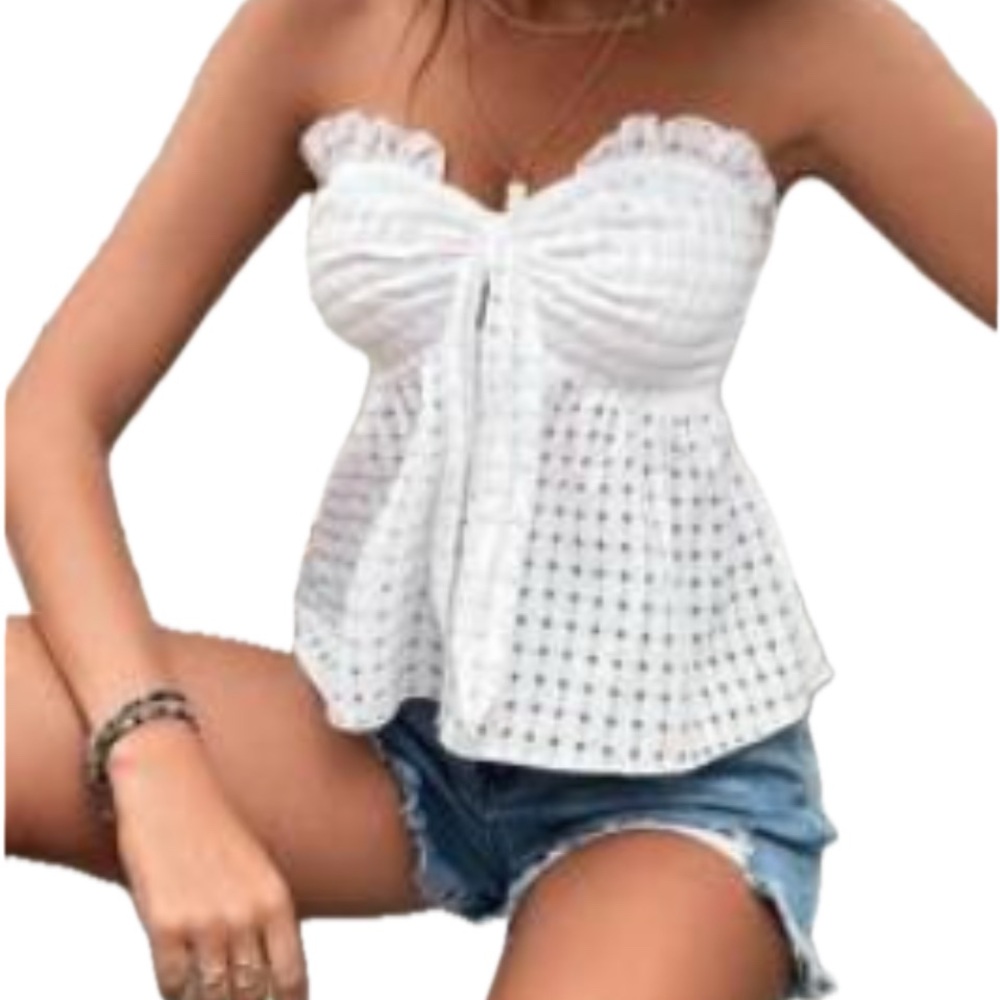 2 for $12!! White ruffled tube top size large